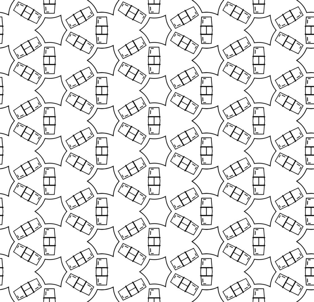 Black and white seamless abstract pattern. Background and backdrop. Grayscale ornamental design. vector
