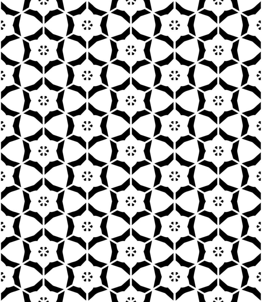 Black and white seamless abstract pattern. Background and backdrop. Grayscale ornamental design. vector