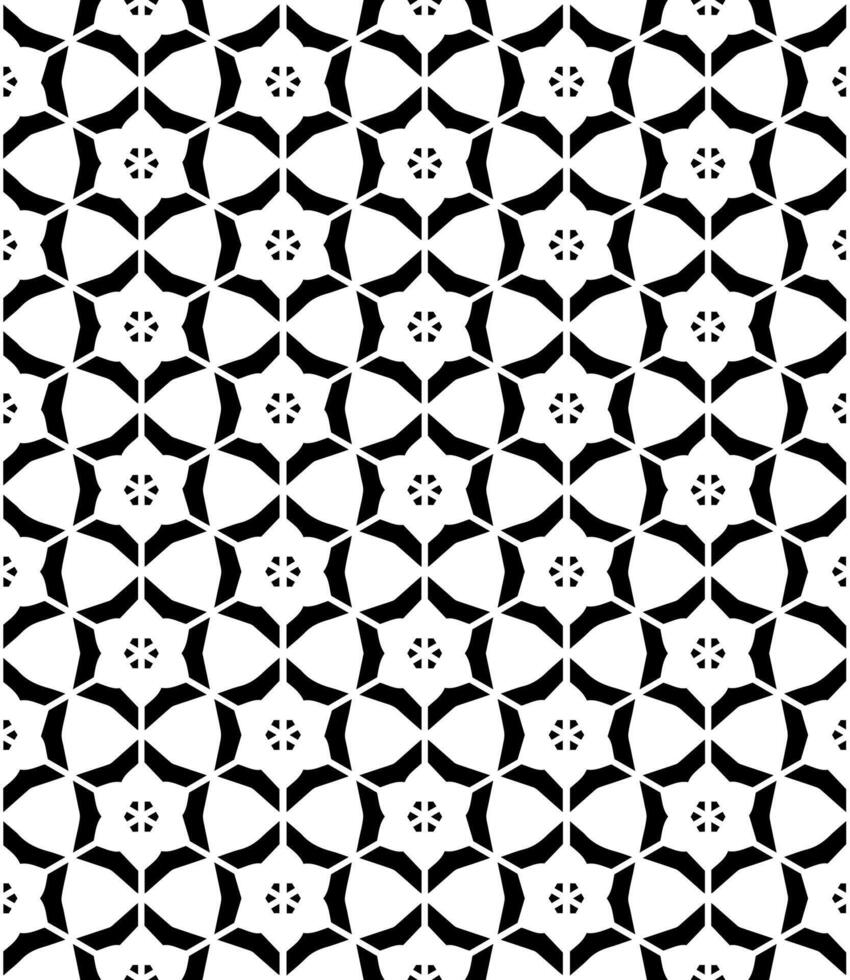 patrón abstracto sin costuras en blanco y negro. fondo y telón de fondo. diseño ornamental en escala de grises. vector