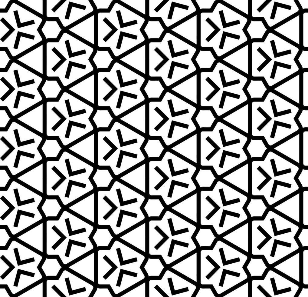 patrón abstracto sin costuras en blanco y negro. fondo y telón de fondo. diseño ornamental en escala de grises. vector