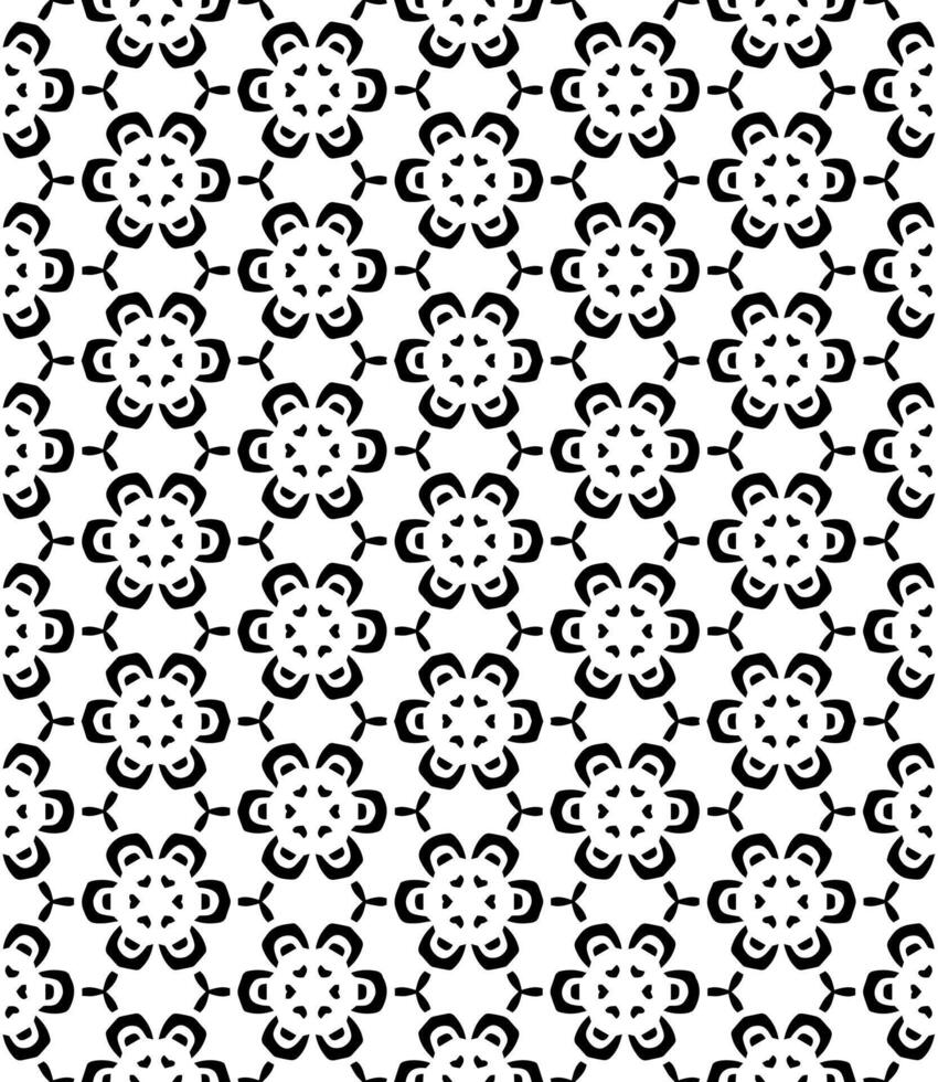 patrón abstracto sin costuras en blanco y negro. fondo y telón de fondo. diseño ornamental en escala de grises. vector