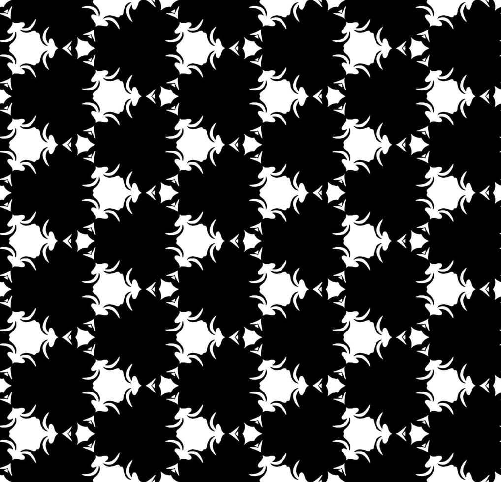 patrón abstracto sin costuras en blanco y negro. fondo y telón de fondo. diseño ornamental en escala de grises. vector