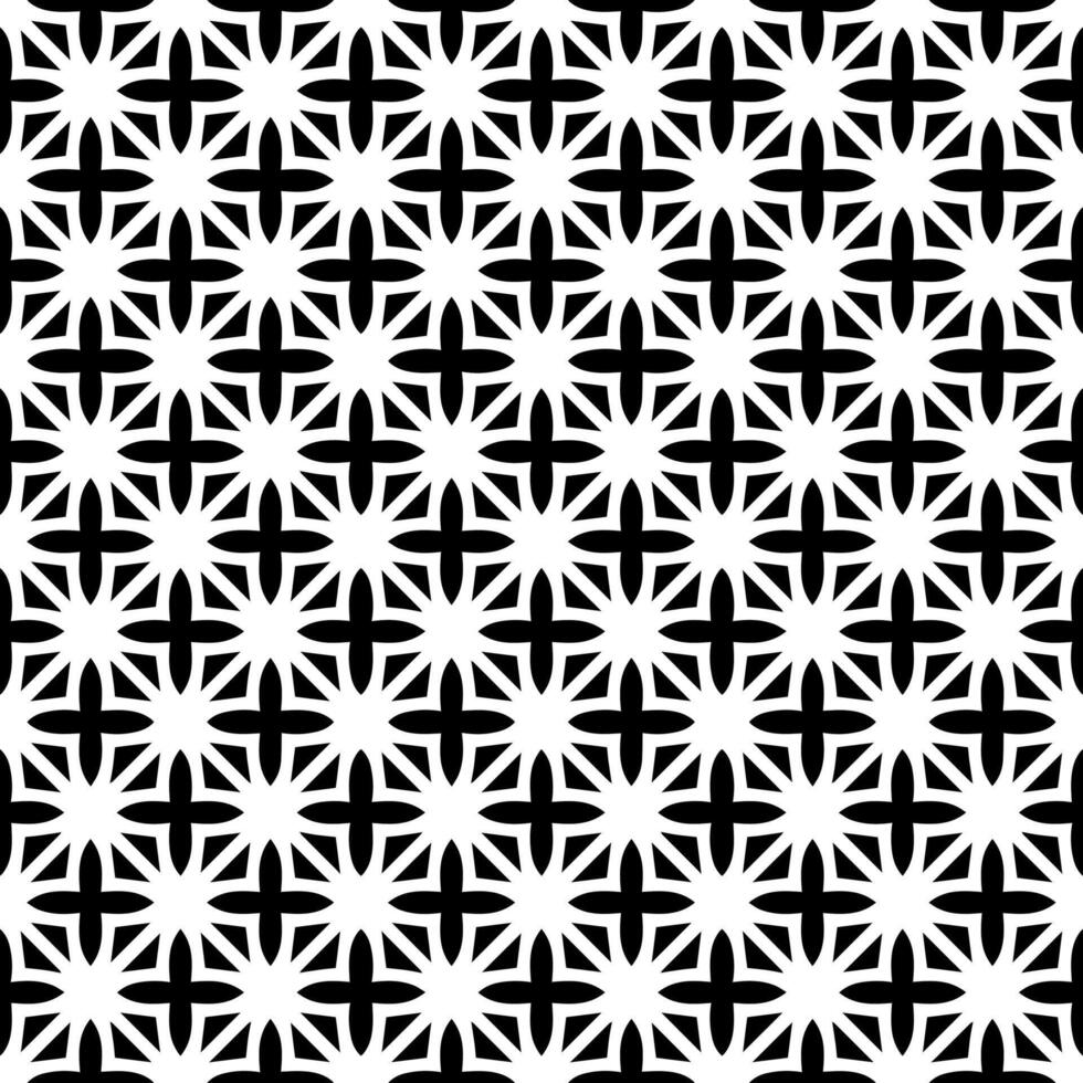 Black and white seamless abstract pattern. Background and backdrop. Grayscale ornamental design. vector