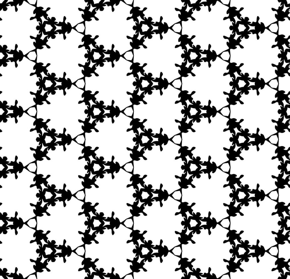 Black and white seamless abstract pattern. Background and backdrop. Grayscale ornamental design. vector