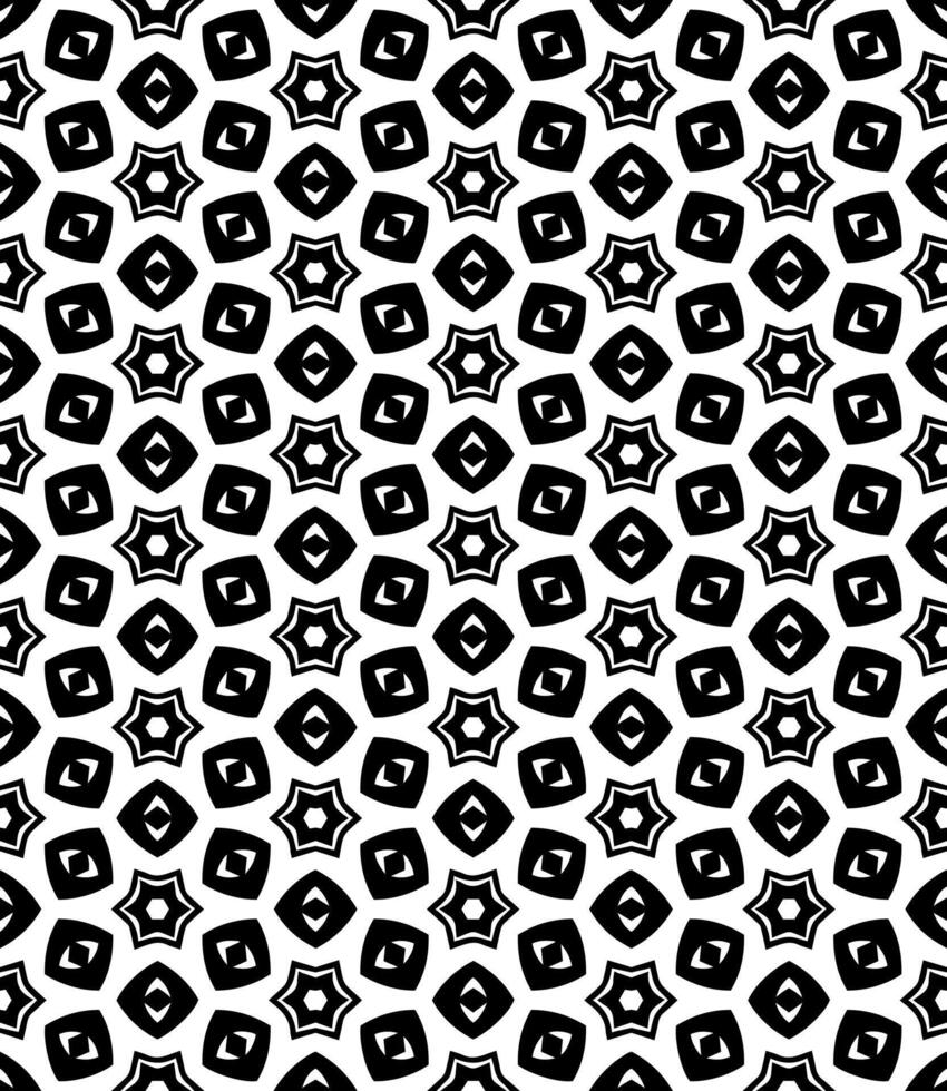 Black and white seamless abstract pattern. Background and backdrop. Grayscale ornamental design. vector