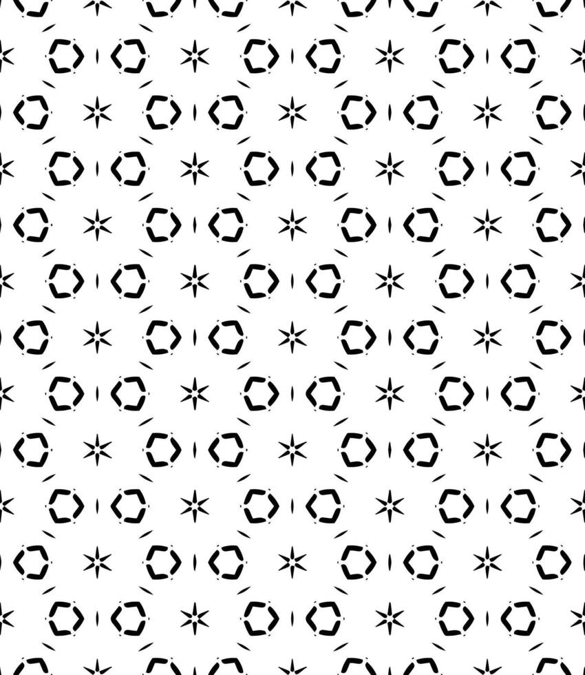 Black and white seamless abstract pattern. Background and backdrop. Grayscale ornamental design. vector