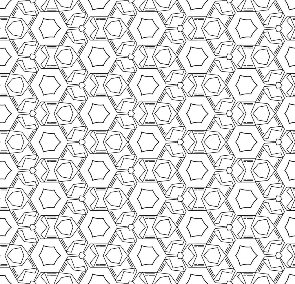 patrón abstracto sin costuras en blanco y negro. fondo y telón de fondo. diseño ornamental en escala de grises. vector