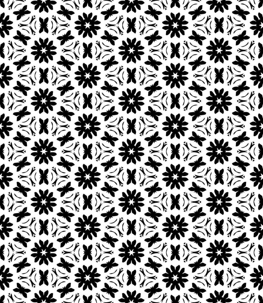 patrón abstracto sin costuras en blanco y negro. fondo y telón de fondo. diseño ornamental en escala de grises. vector