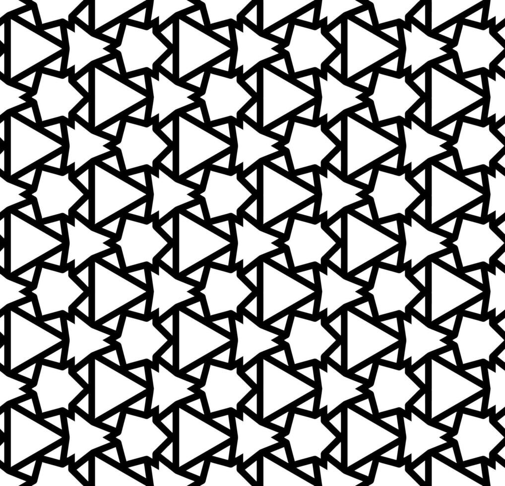 patrón abstracto sin costuras en blanco y negro. fondo y telón de fondo. diseño ornamental en escala de grises. vector