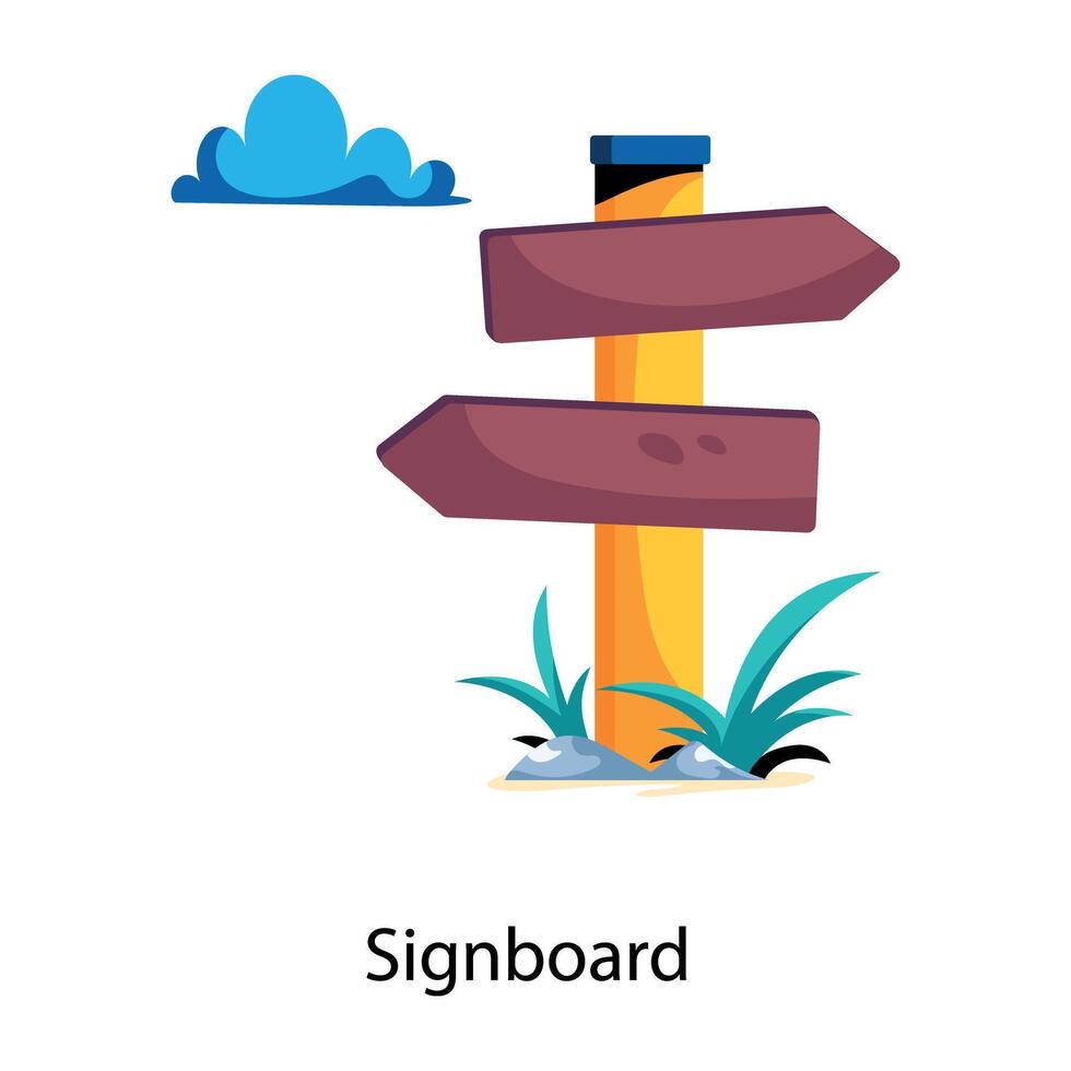 Trendy Signboard Concepts vector