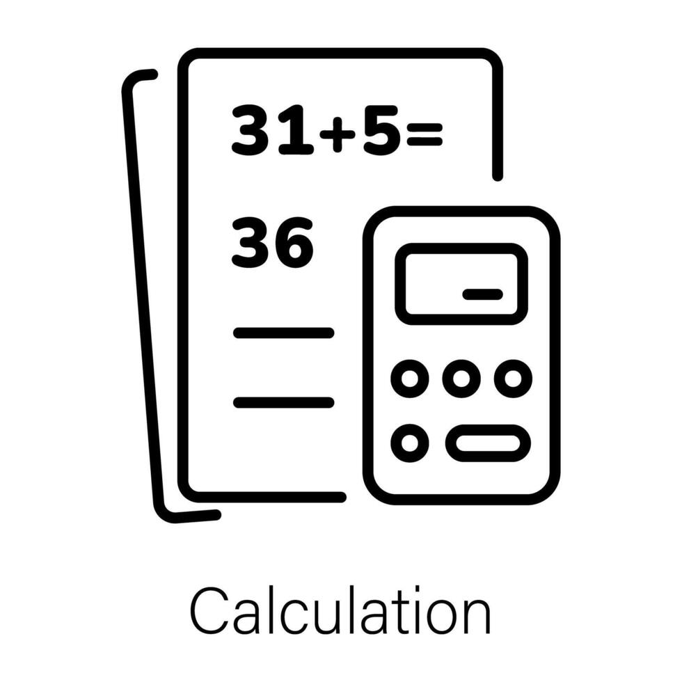 Trendy Calculation Concepts vector