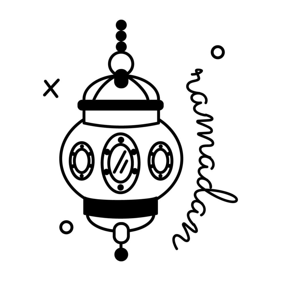 Trendy Arabic Lantern vector