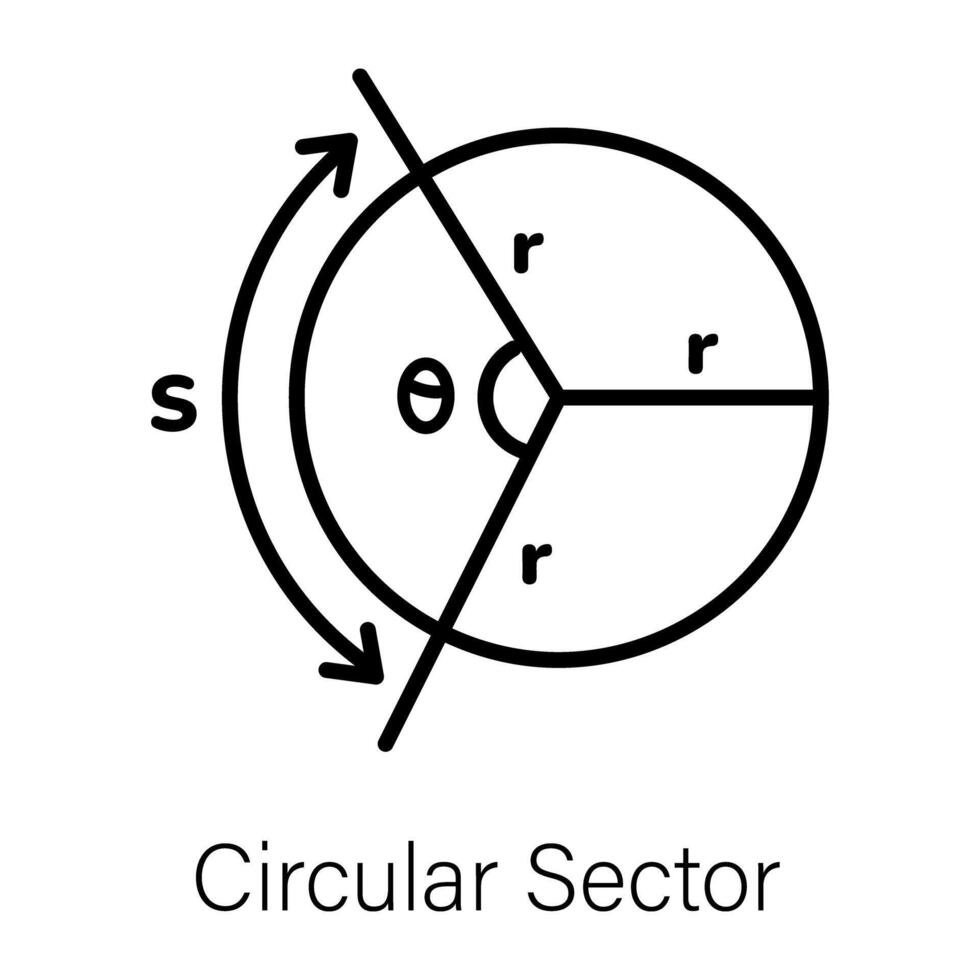 Trendy Circular Sector vector