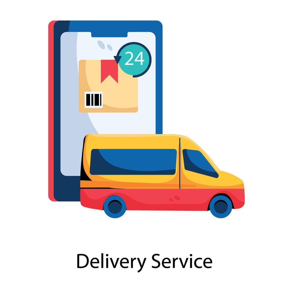 Trendy Delivery Service vector