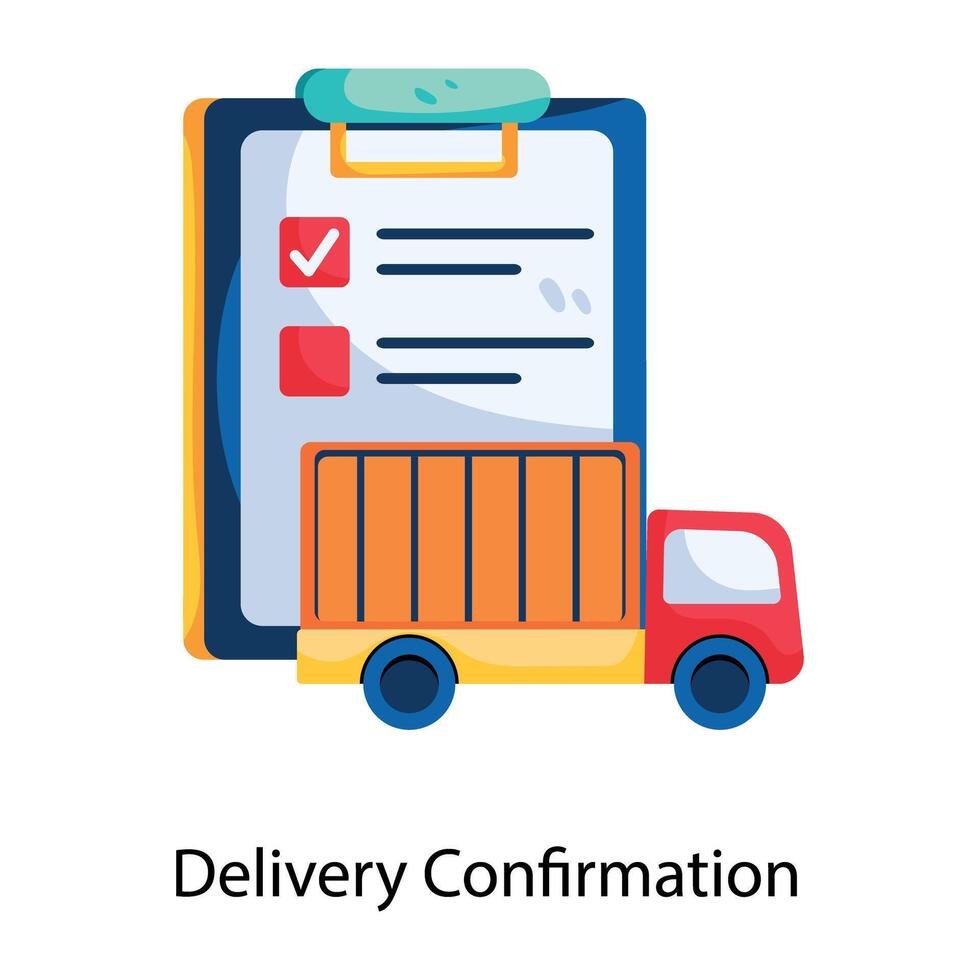 Trendy Delivery Confirmation vector