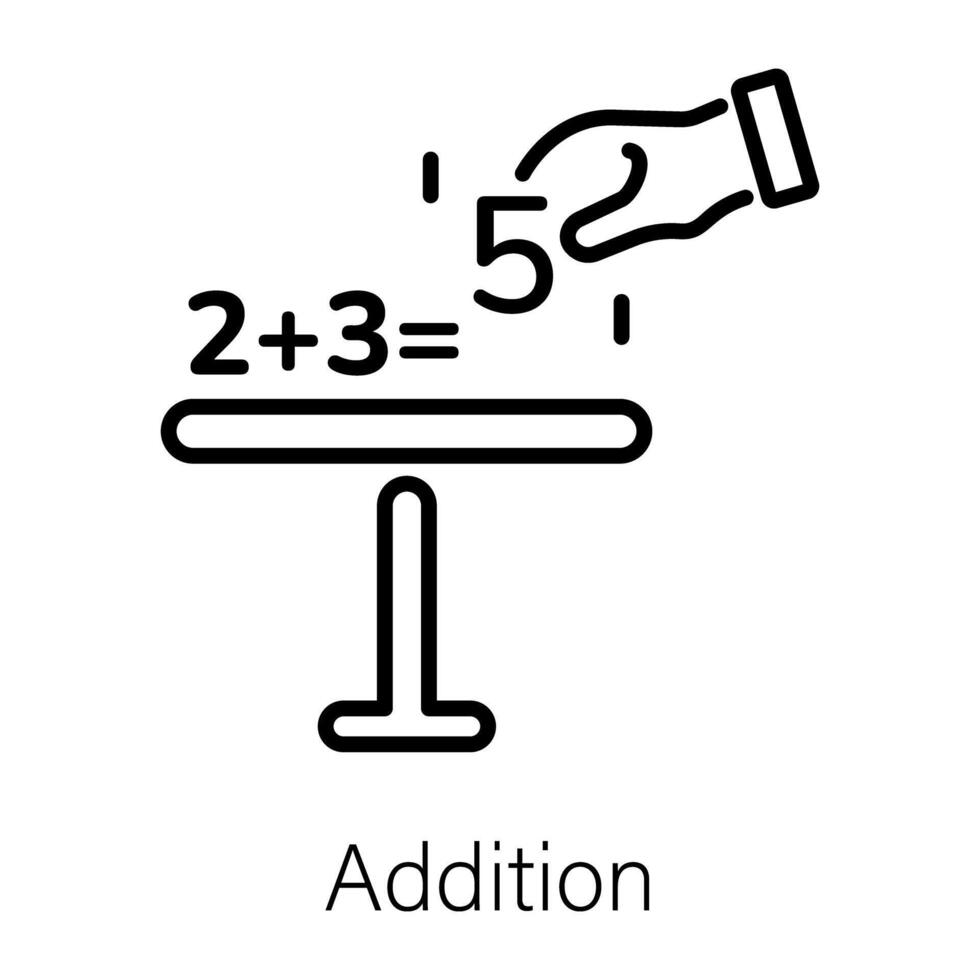 Trendy Addition Concepts vector