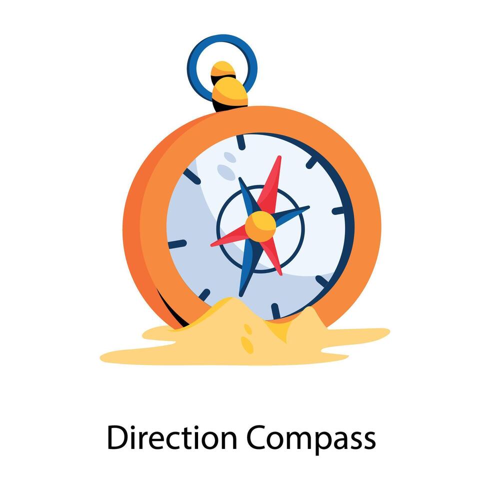 Trendy Direction Compass vector