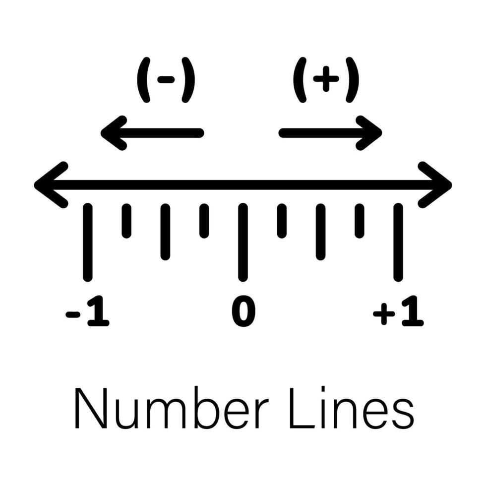 Trendy Number Lines vector