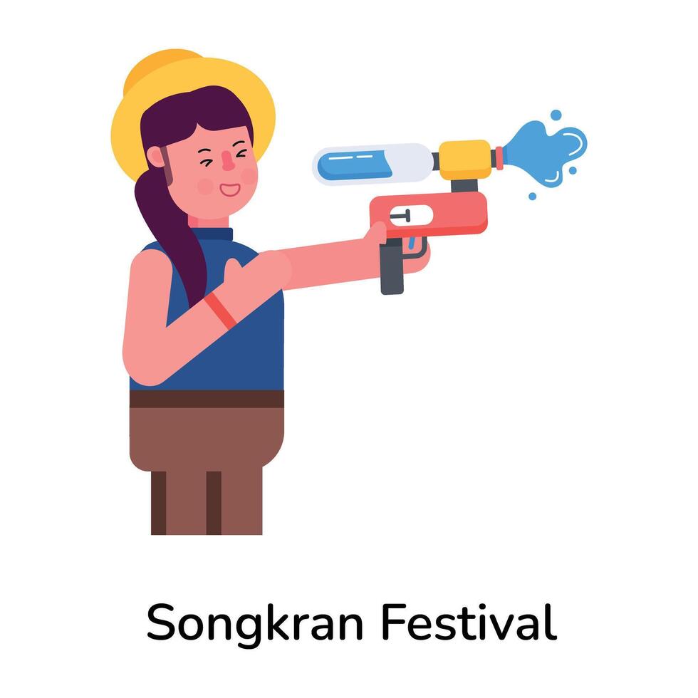 Trendy Songkran Festival vector