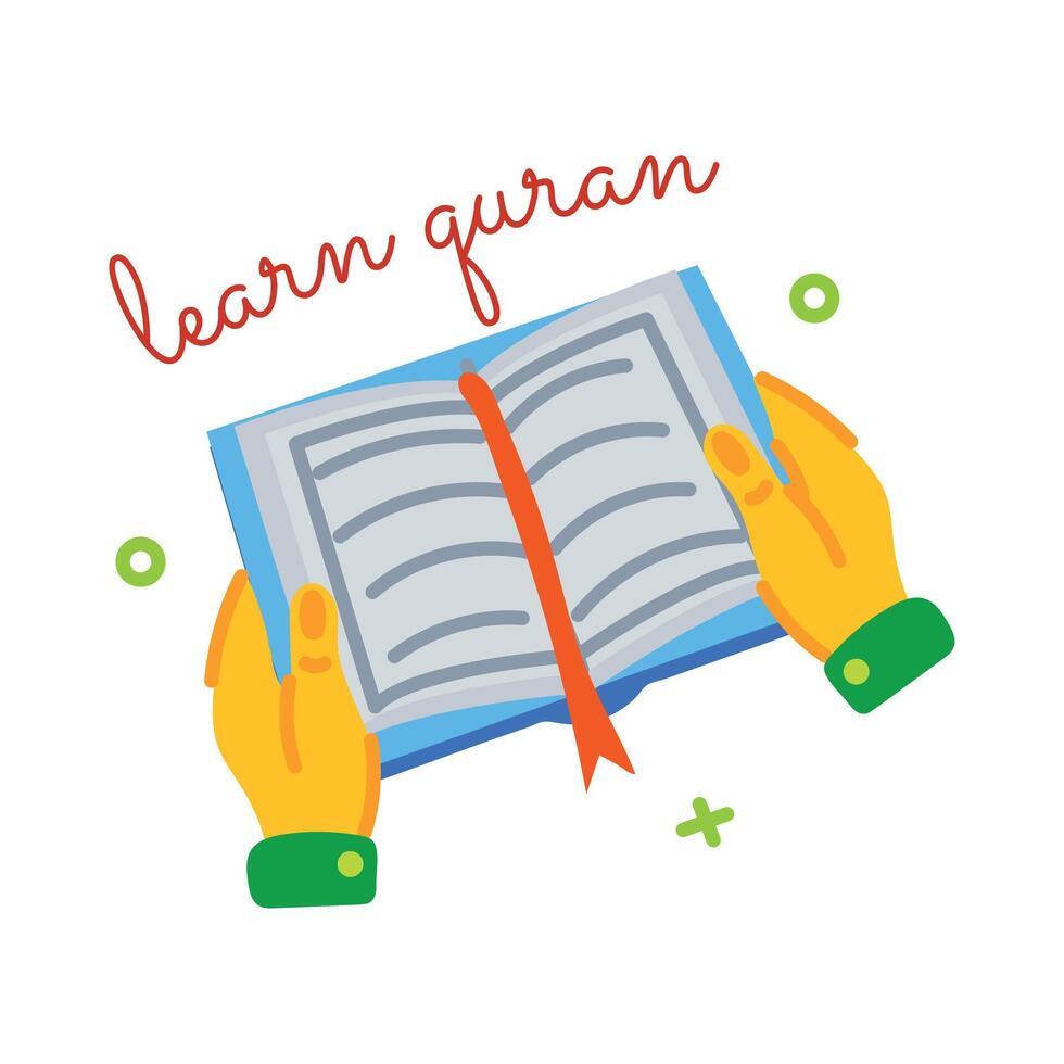 Trendy Learn Quran vector