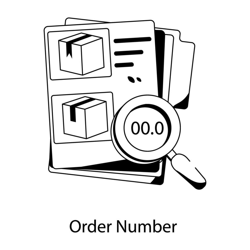 Trendy Order Number vector