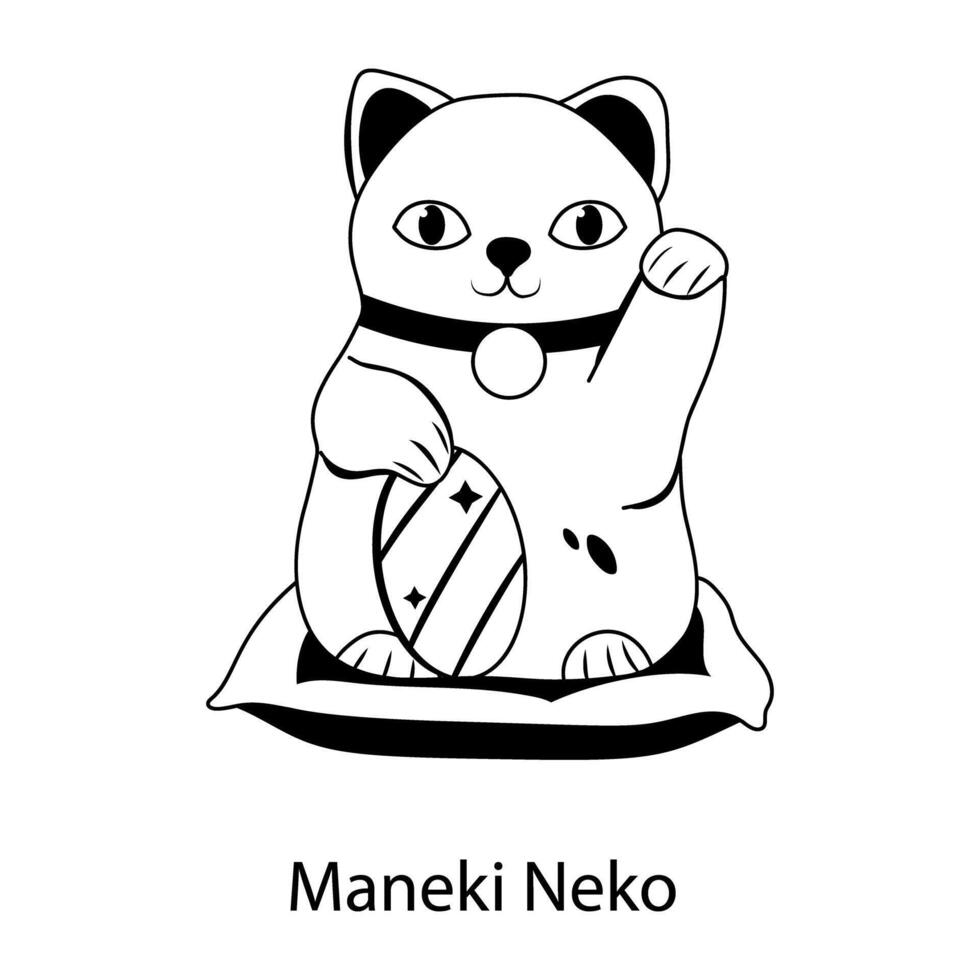 de moda maneki neko vector