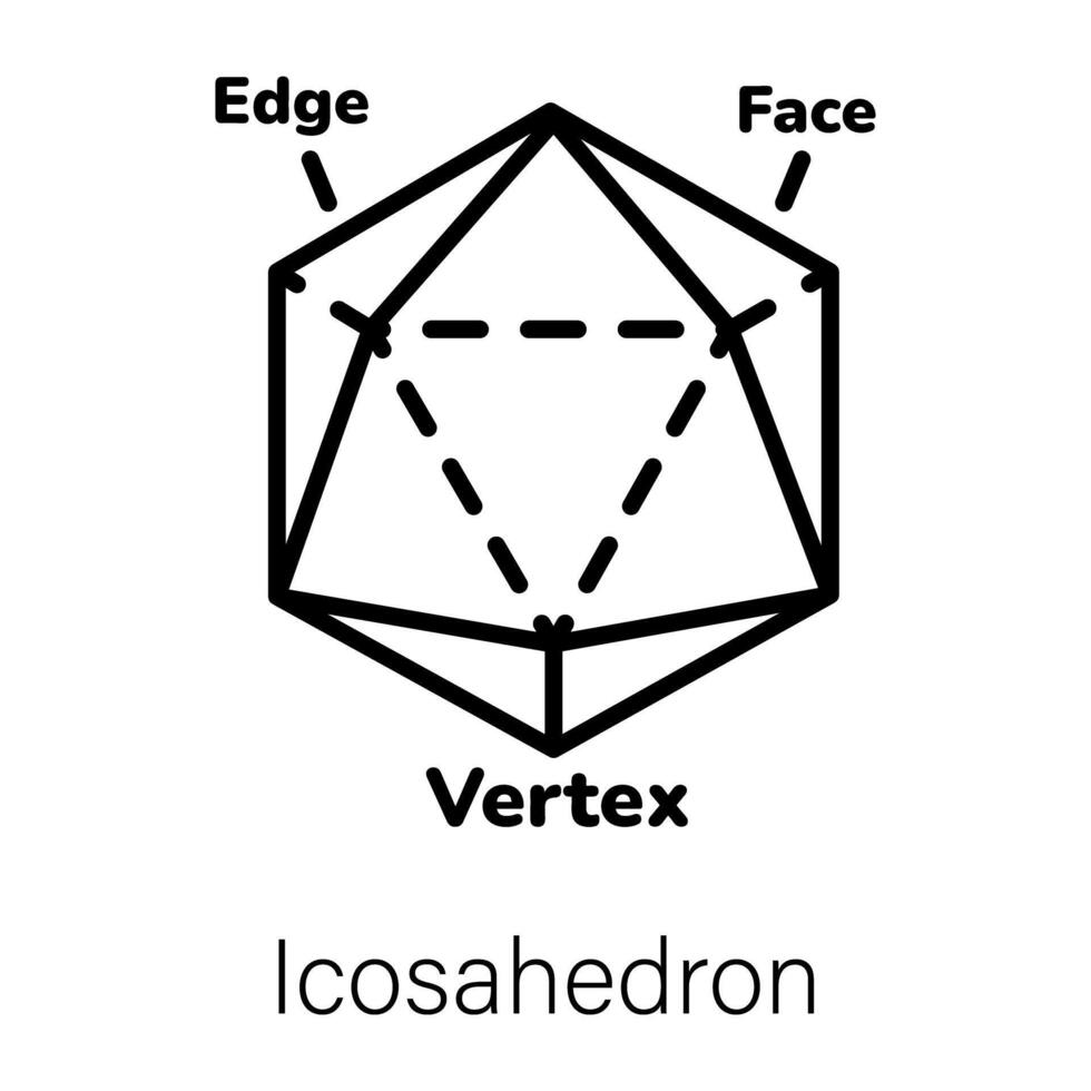 Trendy Icosahedron Concepts vector