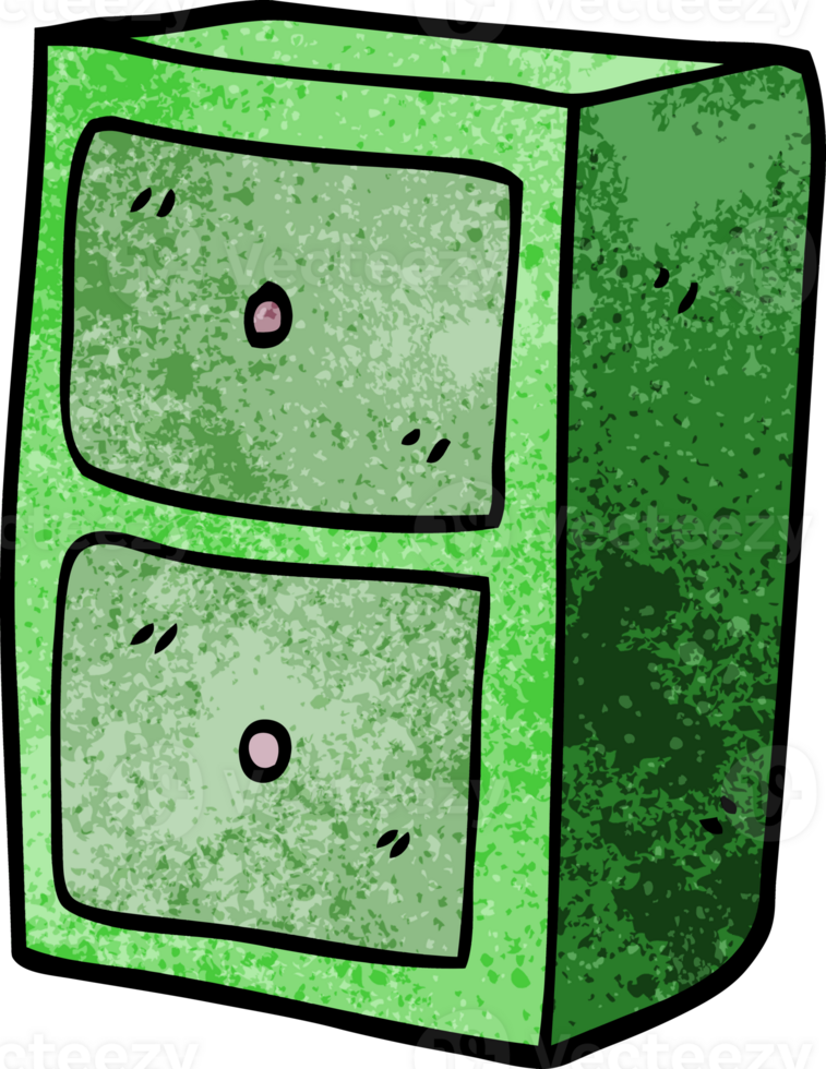 cartoon doodle filing cabinet png