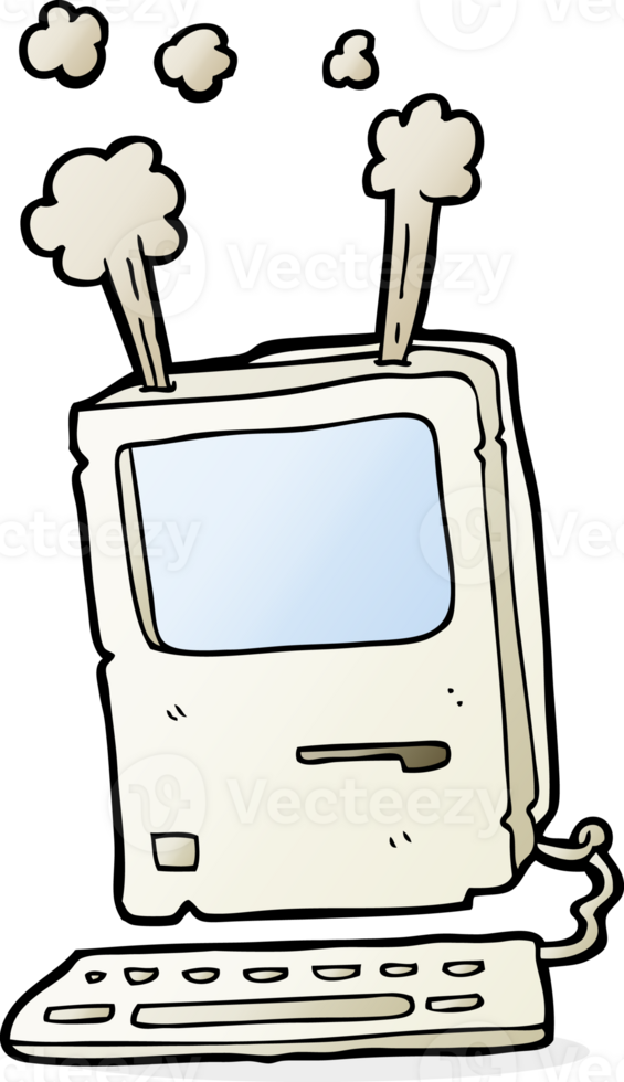 cartoon old computer png