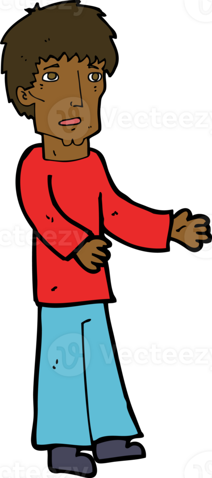 cartoon man explaining png