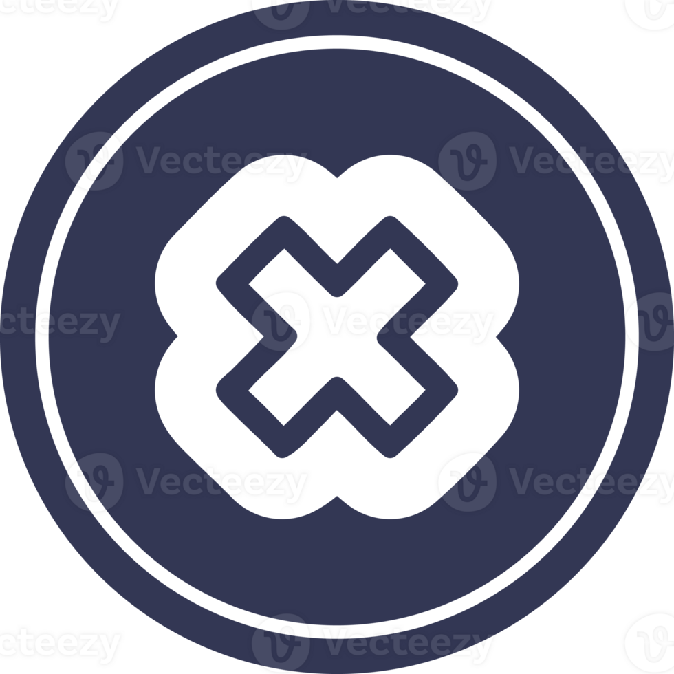 multiplication sign circular icon symbol 40264298 PNG