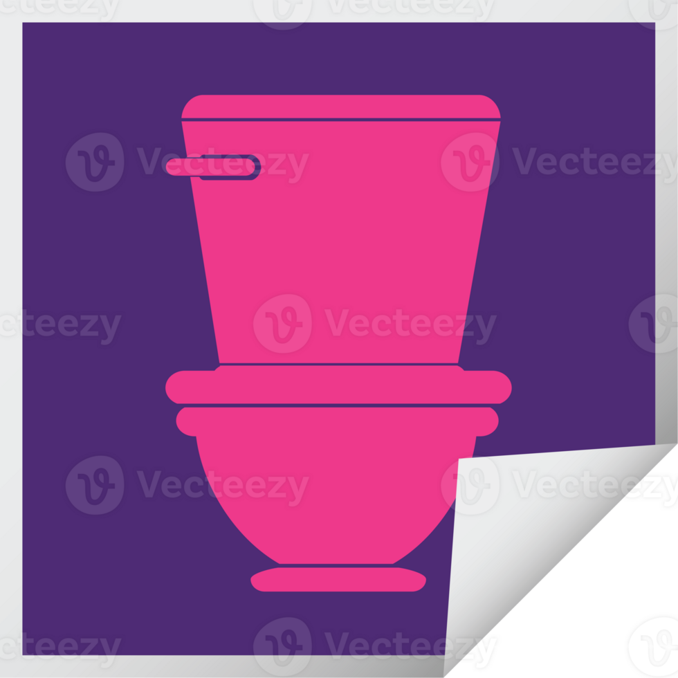 toilet square peeling sticker   illustration png