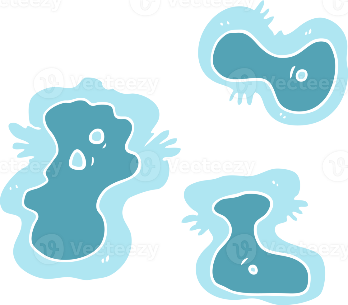 flat color style cartoon germs png