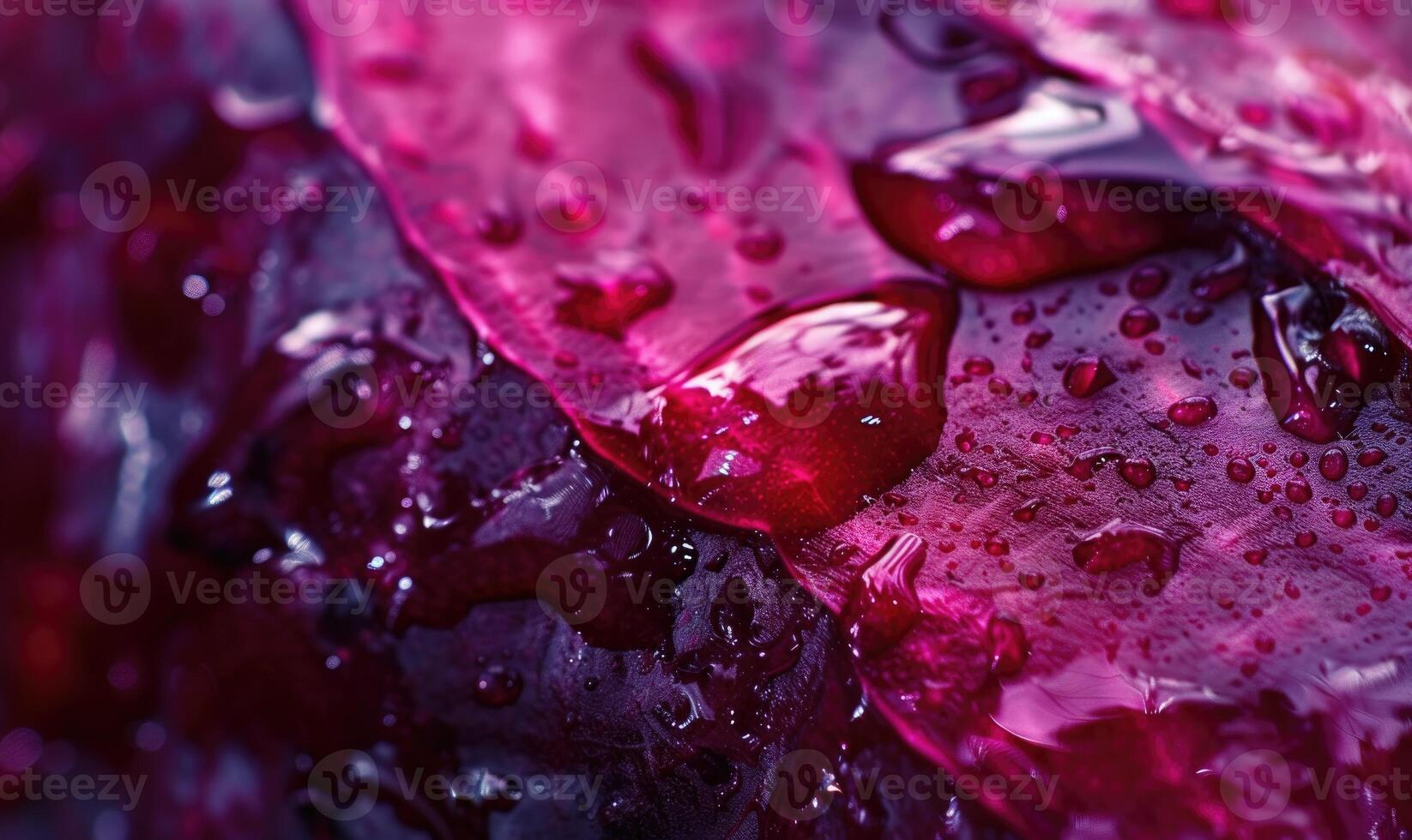 AI generated Close up of red cabbage leaf texture. Selective focus. photo