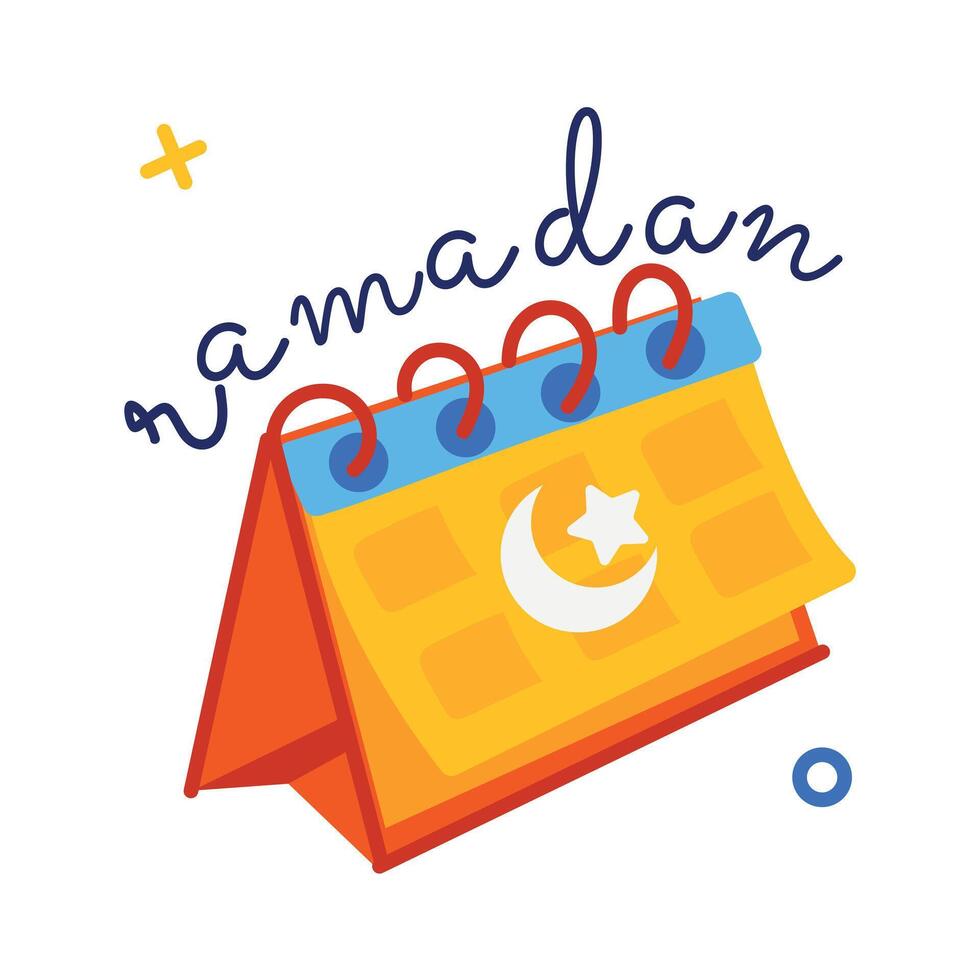Trendy Ramadan Calendar vector
