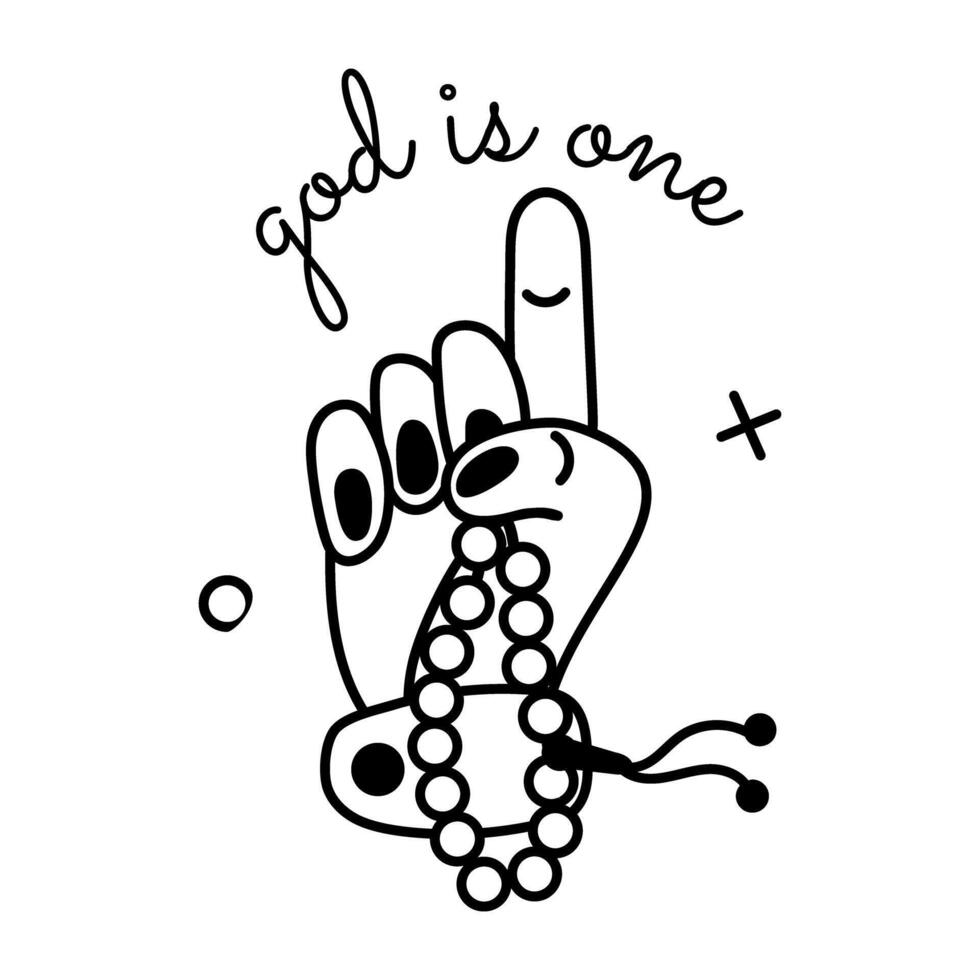 Trendy One God vector