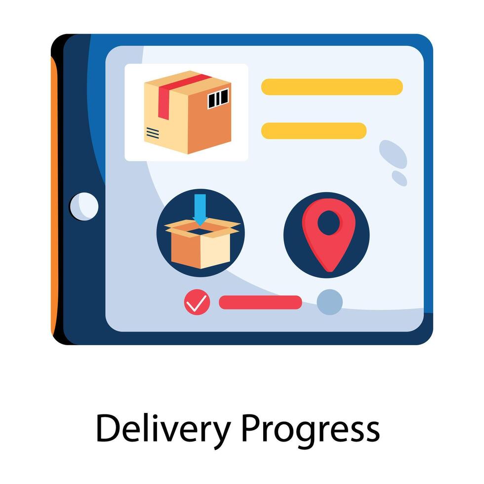 Trendy Delivery Progress vector