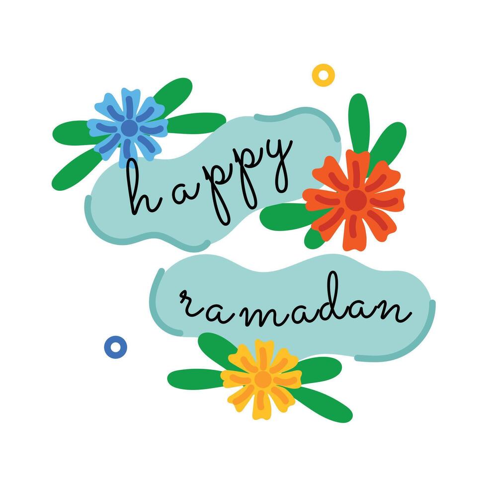 Trendy Ramadan Typography vector