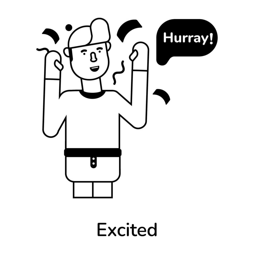 Trendy Excited Concepts vector