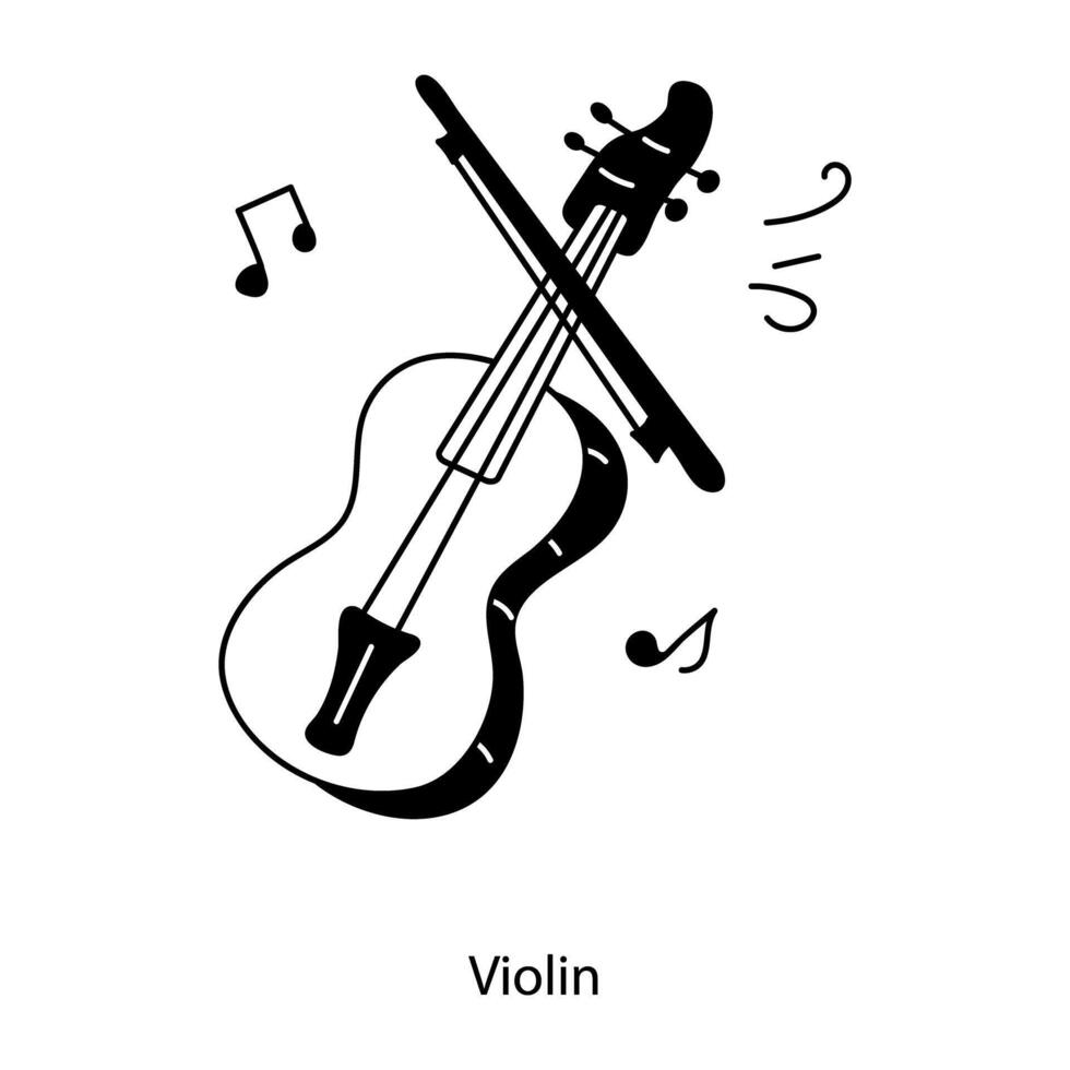 Trendy Violin Concepts vector