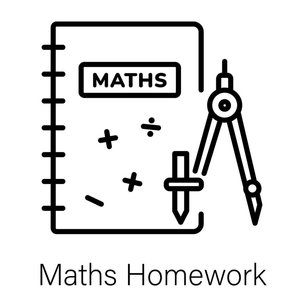 Trendy Maths Homework vector