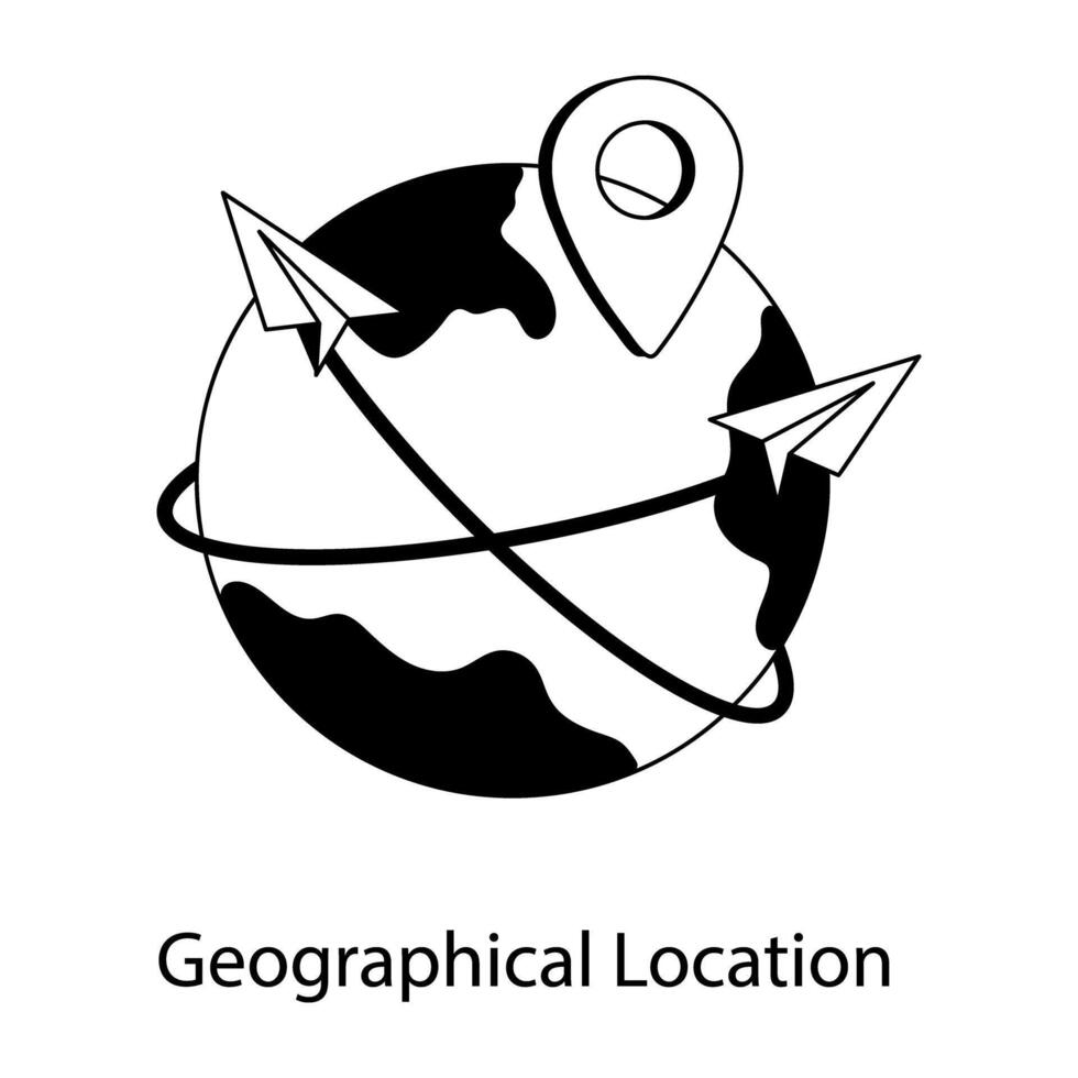 Trendy Geographical Location vector