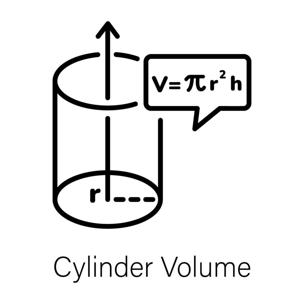 Trendy Cylinder Volume vector