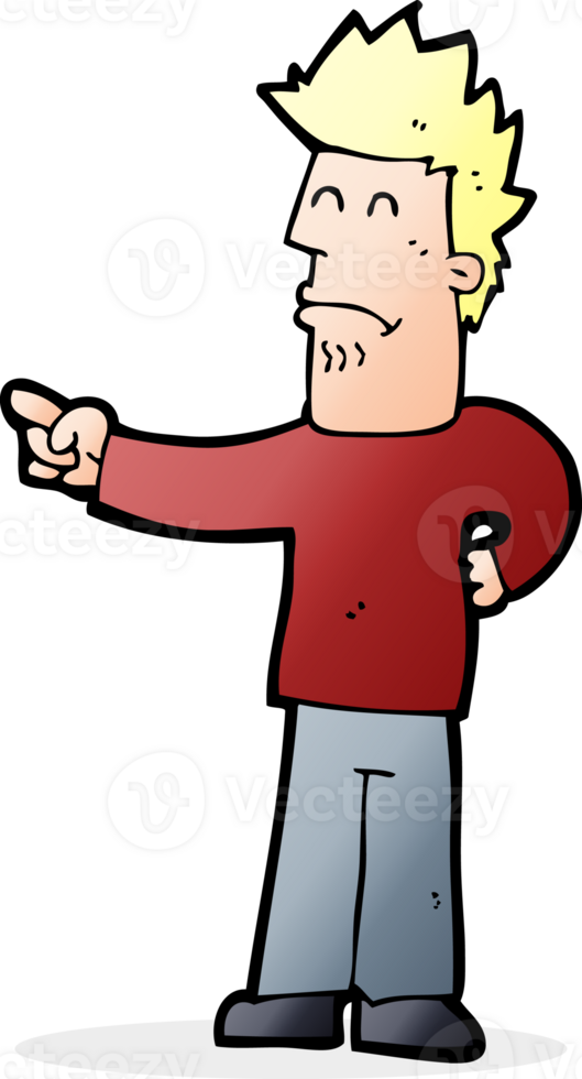 cartoon man pointing png