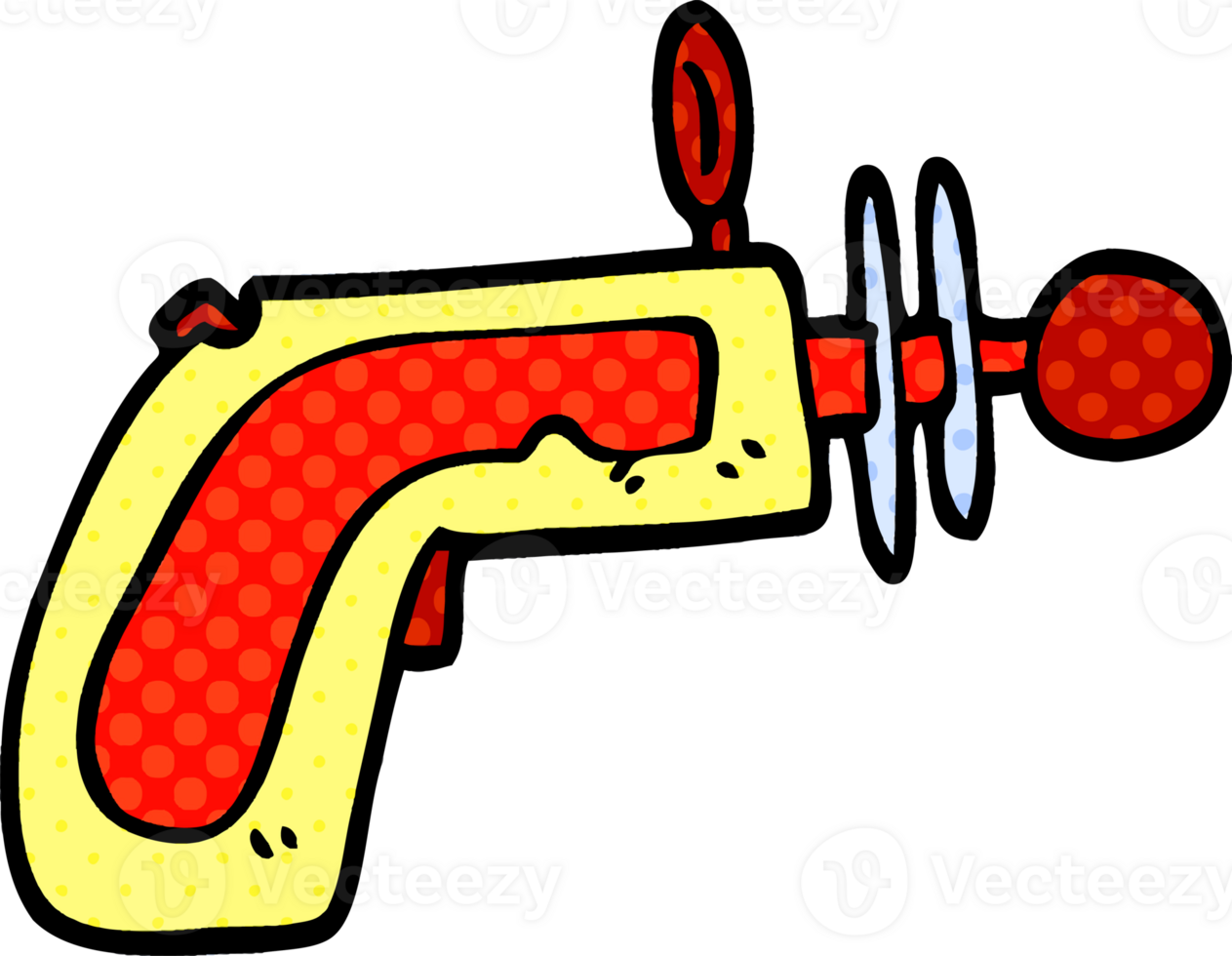cartoon doodle ray gun png