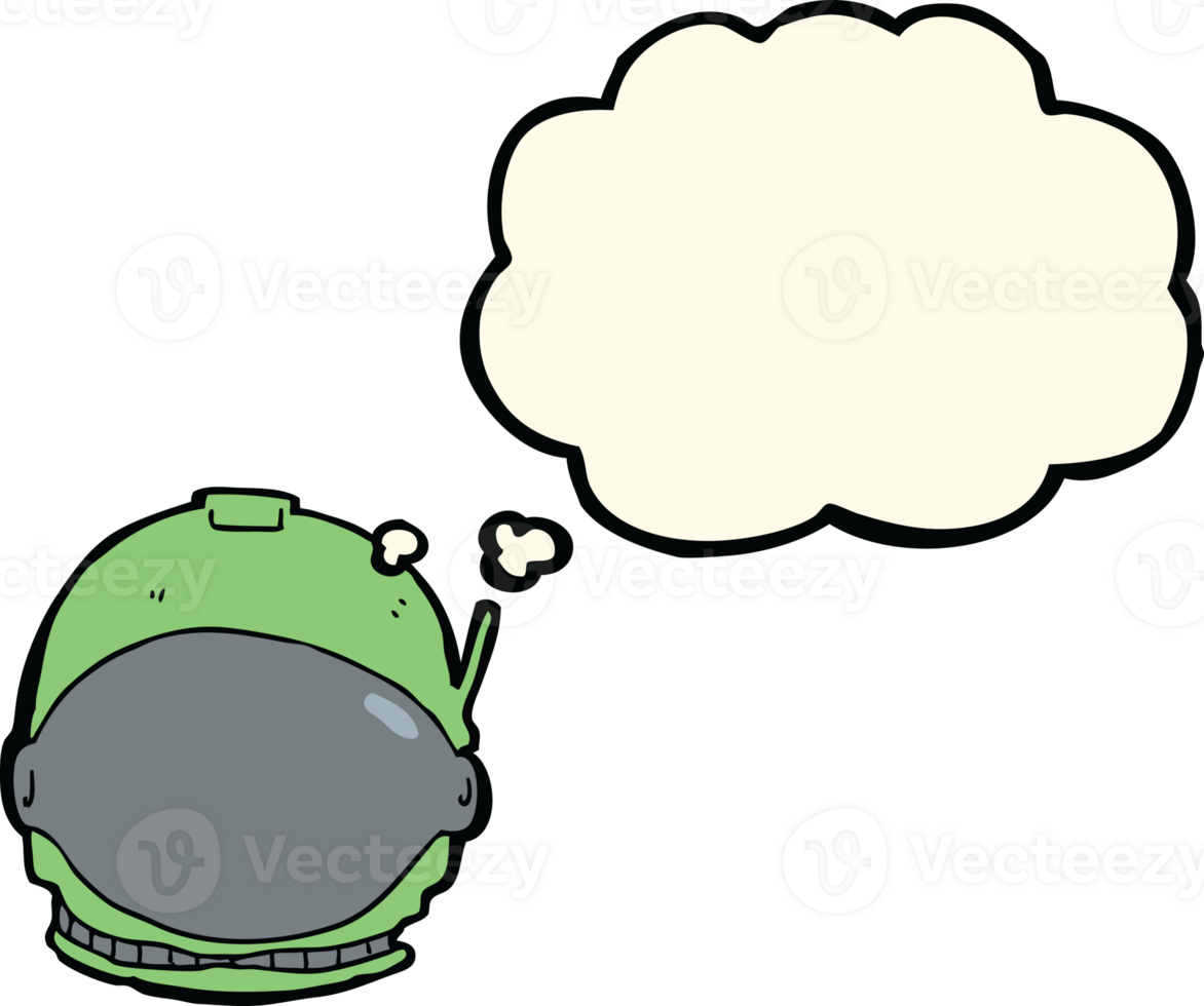 cartoon astronaut face with thought bubble png