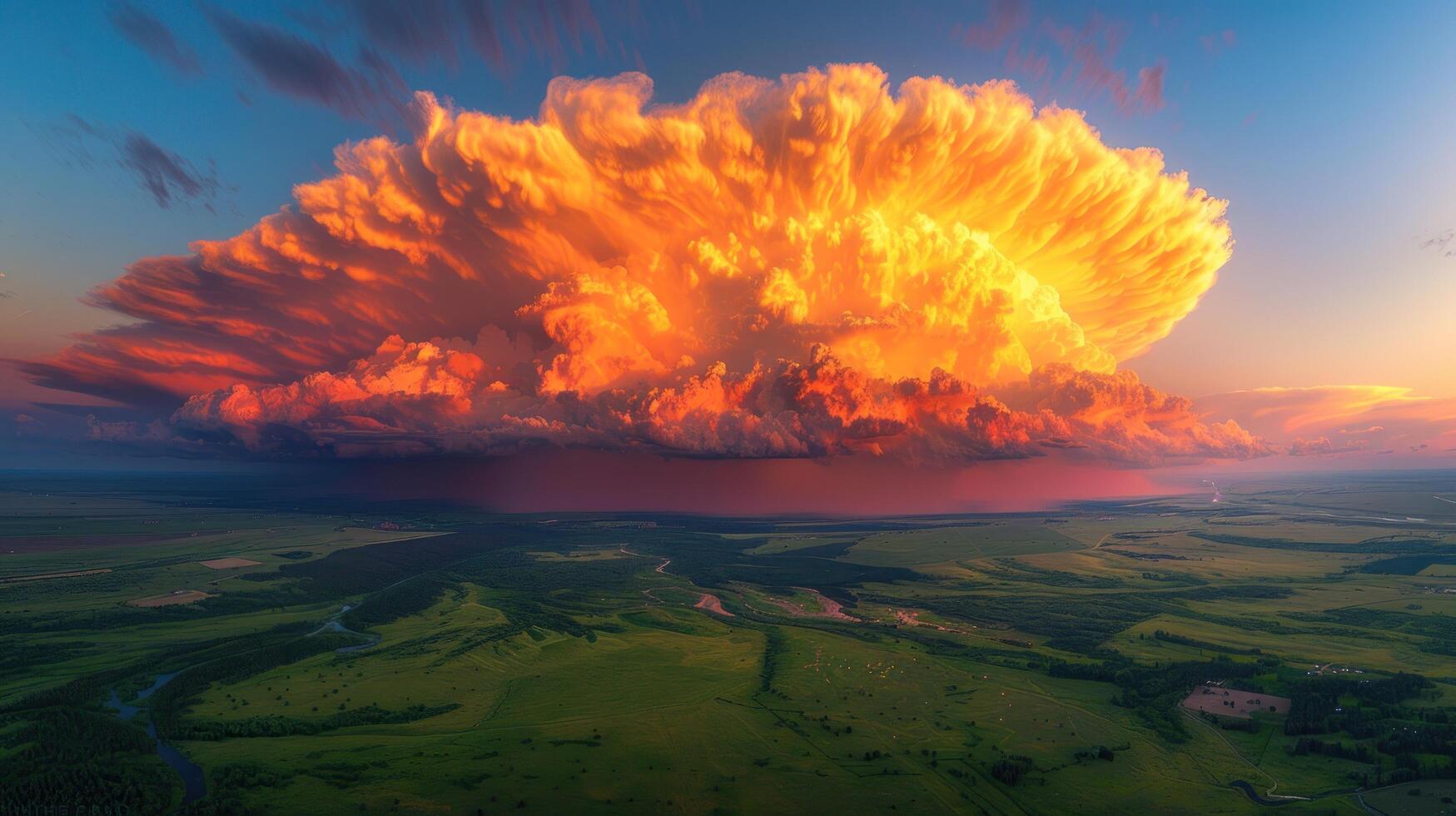 ai generado grande nube en cielo foto