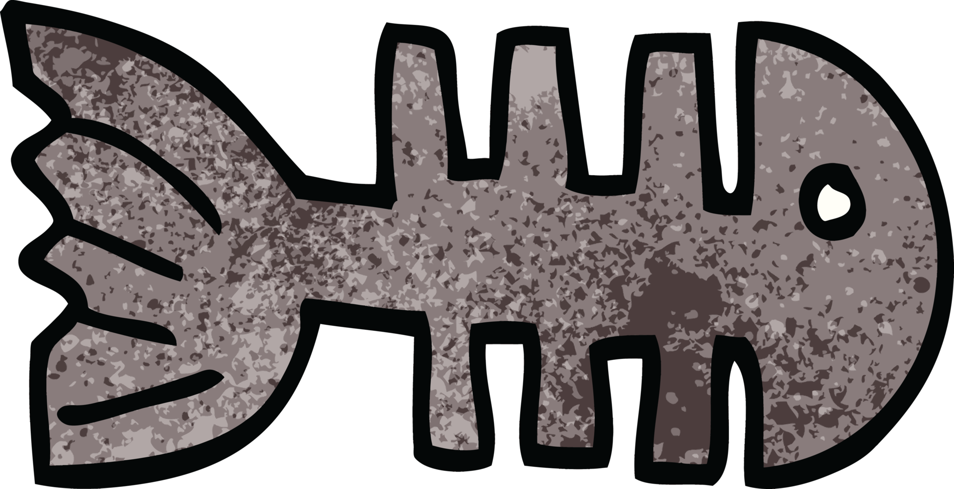 cartoon doodle fish bones 40265425 PNG