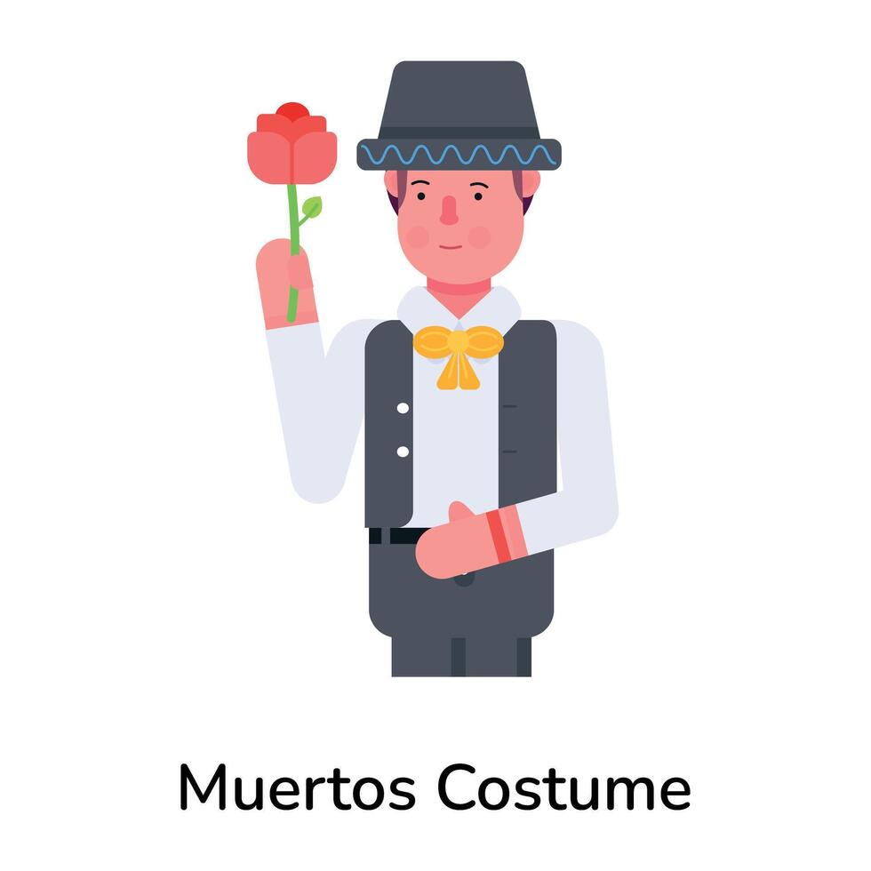 Trendy Muertos Costume vector