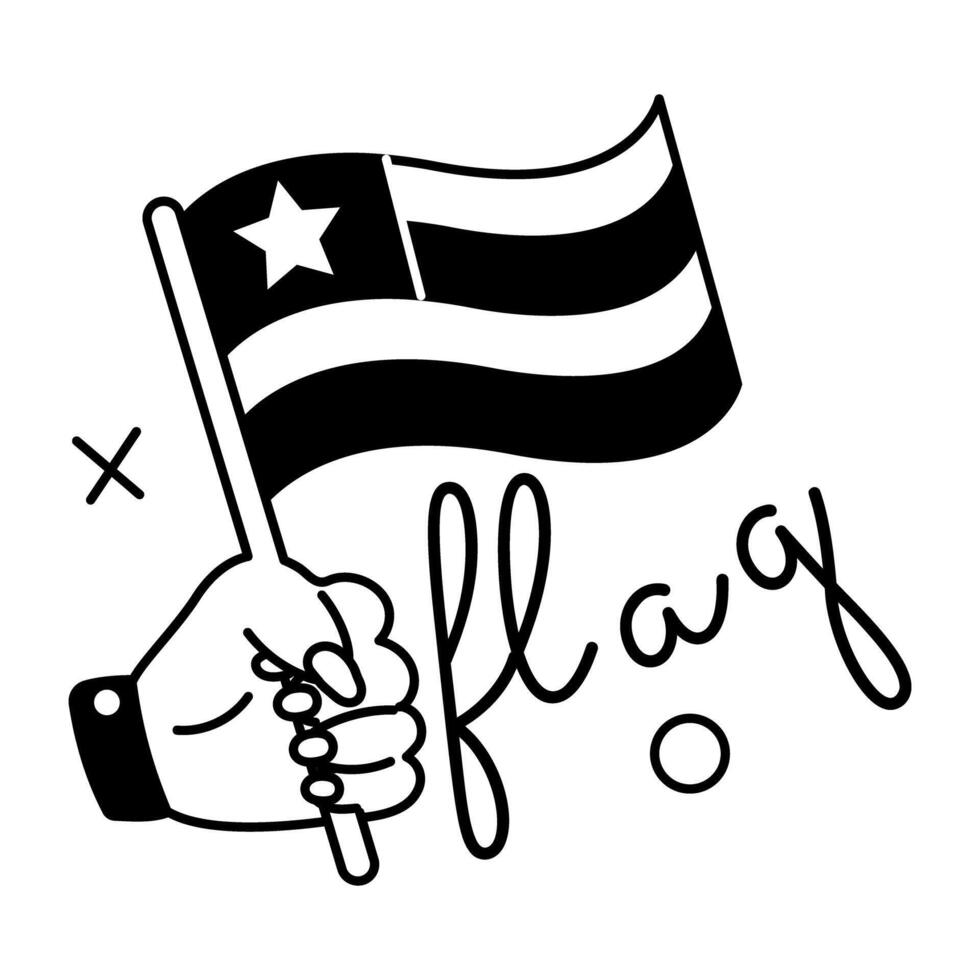 Trendy American Flag vector